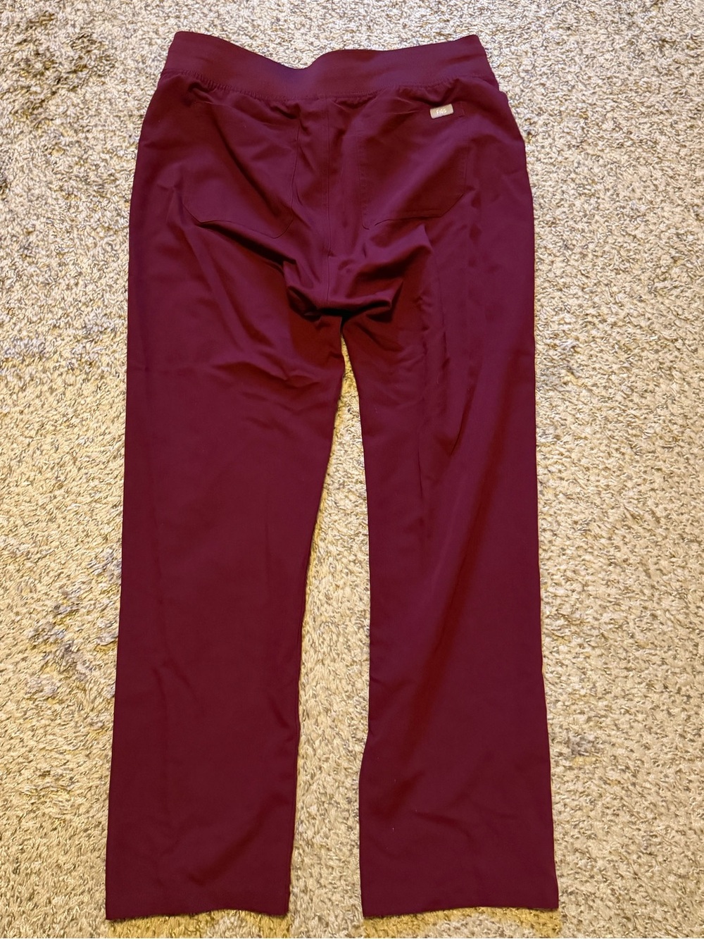 Figs Women’s Livingston High-Rise Straight-Leg Scrub Pant in Burgundy